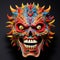 Colorful Devil Mask: Grotesque, Macabre, And Psychedelic Art