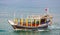 Colorful dhows or boats in Doha Qatar