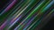 Colorful diagonal stripes shimmer on black background. Motion. Bright multicolored lines shimmer beautifully