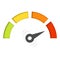 Colorful dial indicator icon