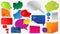 Colorful dialog boxes and stickers