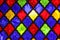 Colorful diamond pattern stained glass