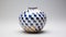 Colorful Diamond Pattern Vase: Light Indigo And Dark Amber Porcelain