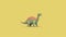 Colorful Dinosaur On Yellow Background - Interactive Art