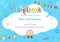 Colorful diploma certificate for kids