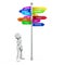 Colorful Direction Sign of Life Balance
