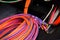 Colorful disconnected Internet cables