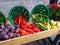 Colorful Display of Peppers at Farmers Market VA