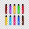 Colorful disposable electronic cigarettes collection