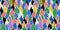 Colorful diverse people crowd abstract art seamless pattern