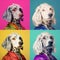 Colorful Dog Portraits In Avant-garde Style: A Poodlepunk Tribute To Andy Warhol