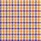 Colorful dog tooth pattern vector in purple, orange, yellow, beige. Seamless multicolored hounds tooth check plaid graphic.