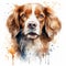 Colorful Doggy Artwork on a White Canvas