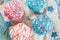 Colorful donuts for 4th of July