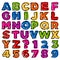 Colorful Doodle Alphabet and Numbers