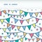 Colorful doodle bunting flags horizontal torn