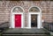 Colorful doors. Georgian building in Fitzwilliam pl., Dublin