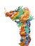 Colorful dragon statue