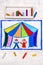 Colorful and drawing: Circus tent