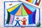 Colorful and drawing: Circus tent