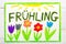 Colorful drawing: German words FrÃ¼hling Spring