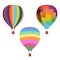 Colorful Drawing Hot Air Balloons Set