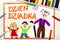 Colorful drawing: Polish Grandfather`s Day card