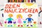 Colorful drawing: Polish words TEACHER`S DAY