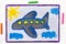 Colorful drawing: Small blue airplane