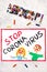 Colorful drawing:  Stop coronavirus