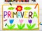 Colorful drawing: word PRIMAVERA Spring