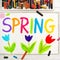 Colorful drawing: word SPRING