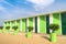 Colorful dressing Cabins at Rimini Beach