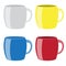 Colorful drink mugs