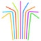 Colorful drinking straws