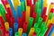 Colorful drinking straws