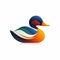 Colorful Duck Logo Design On White Background