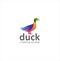 Colorful Duck Logo Vector Design Creative sign . Poultry Logo Colorful Design Vector Illustration