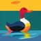 Colorful Duck Safari: Modernist Illustration With Bold Colors