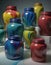 Colorful Dyes in Glass Jars, Generative AI