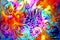 Colorful dynamic painting genetic artwork