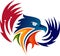 Colorful eagle head logo