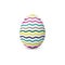 Colorful Easter egg isolated on the white background. Vector illustration.