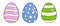 Colorful Easter eggs. Cartoon. Vector illustration