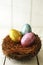Colorful Easter Eggs Still Life With Natural Light