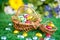Colorful easter nests