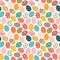 Colorful Easter seamless pattern with painted eggs