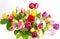 Colorful easter tulip flowers bouquet