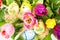 Colorful easter tulip flowers bouquet