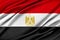 Colorful Egypt flag waving in the wind.